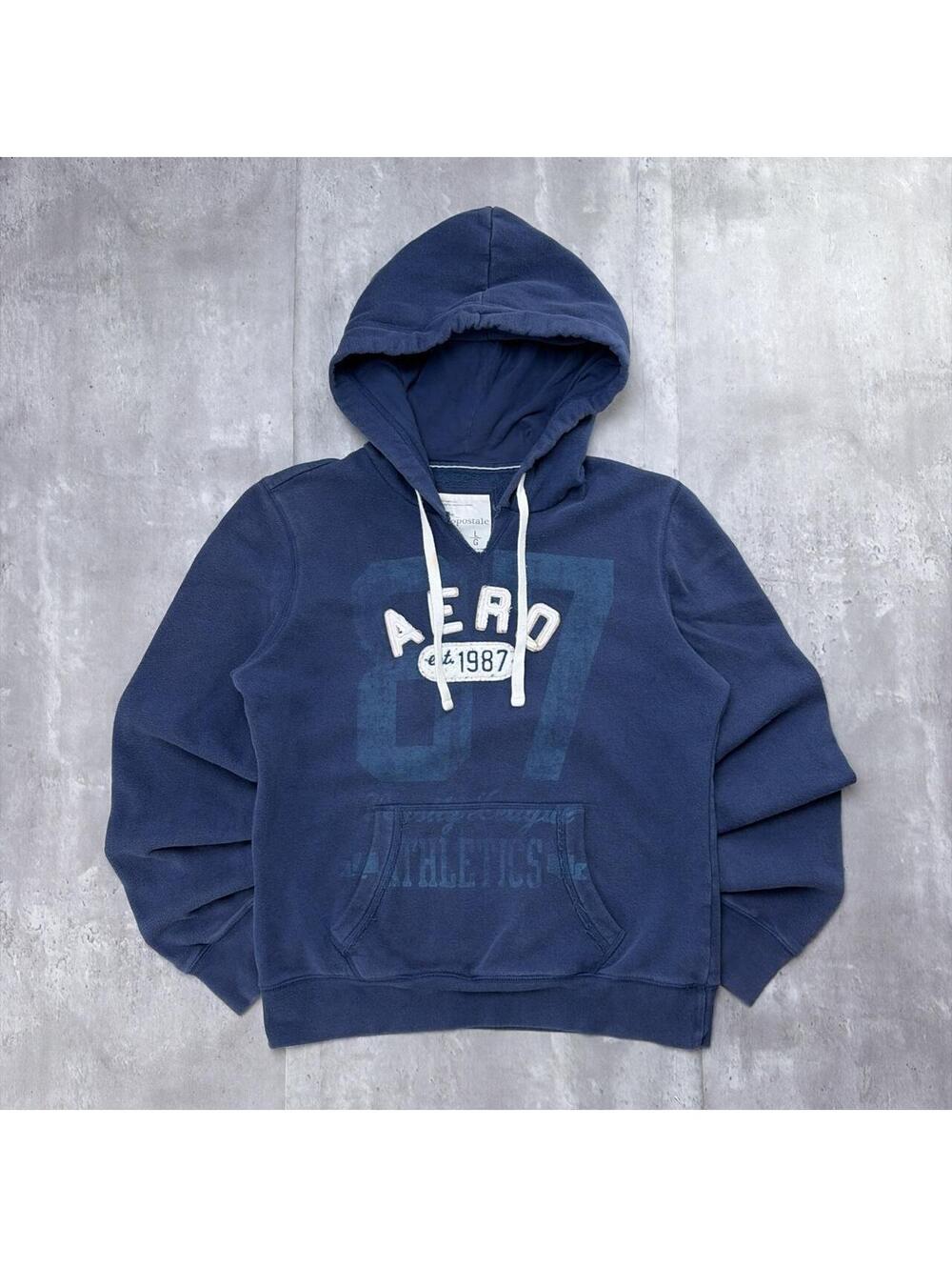 Y2K Navy Aeropostale Grunge Gothic Skater Hoodie